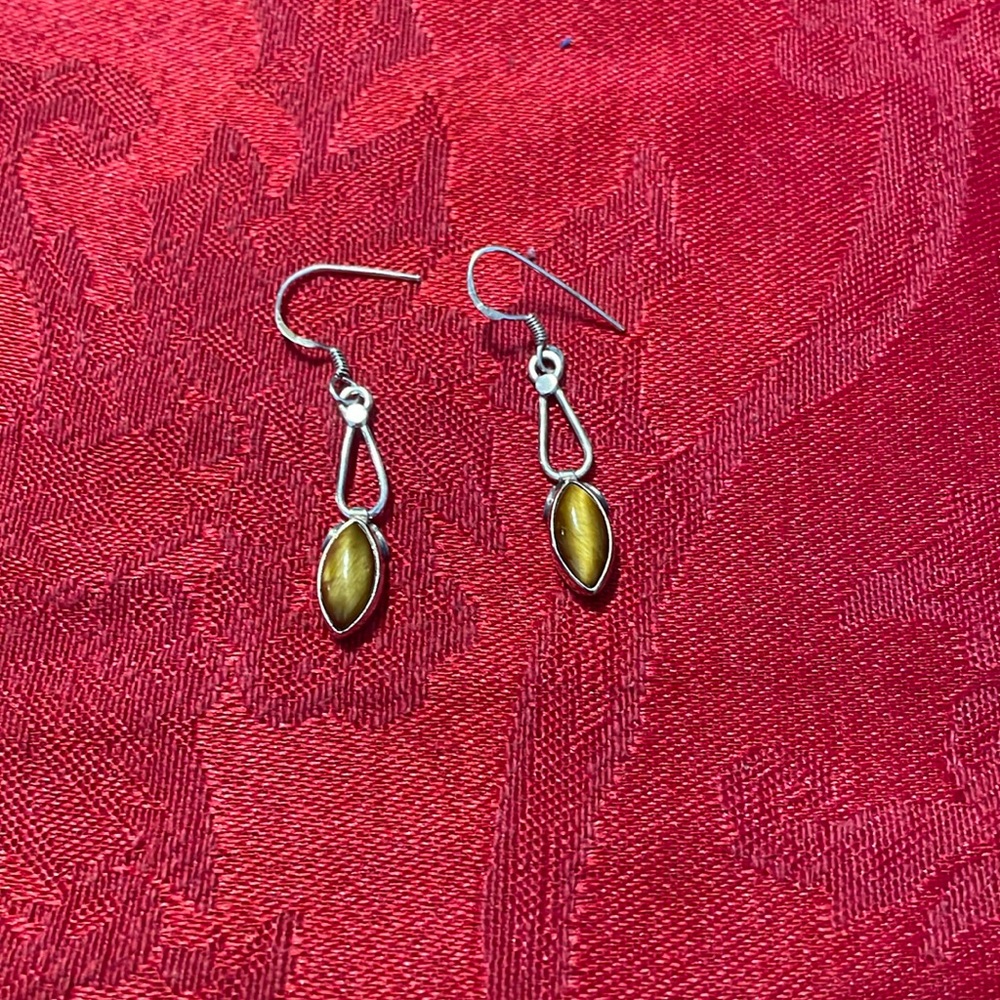Tiger eye earrings with matching ring!